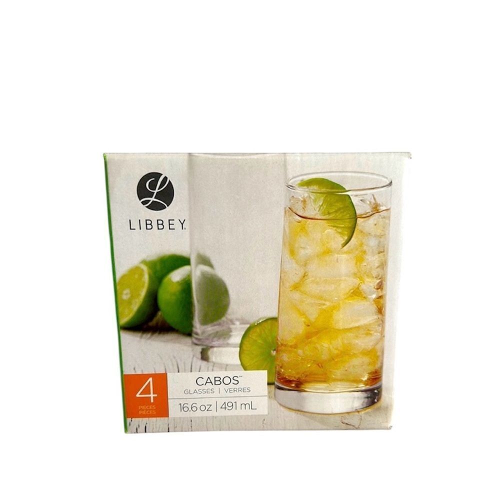 Set of 4 Libbey Cabo glasses tumblers 16.6 oz each